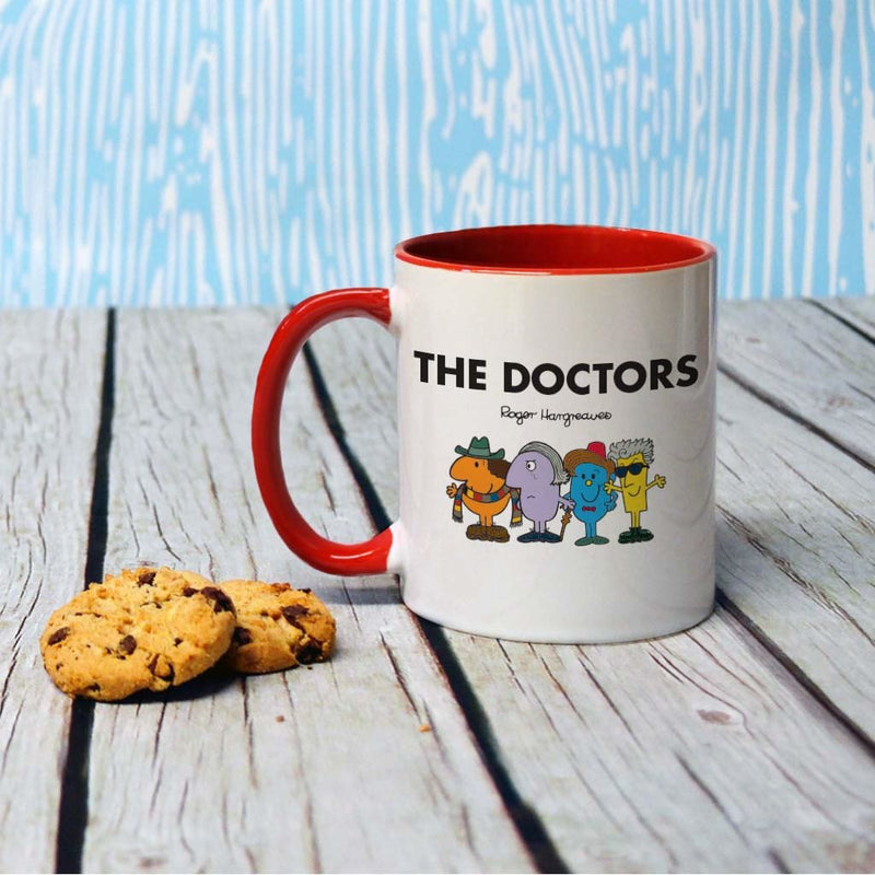 The Doctors Large Porcelain Colour Handle Mug (Lifestyle)
