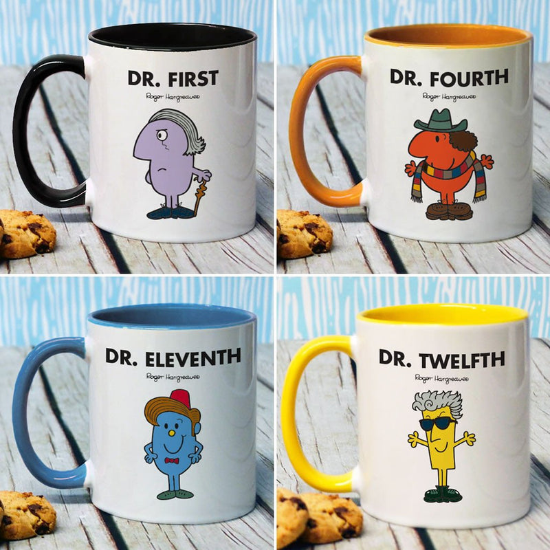 The Doctors Large Porcelain Colour Handle Mug Set (Lifestyle)