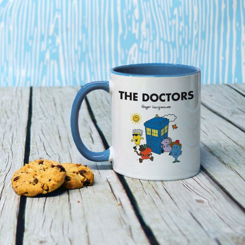 Doctors Tardis Large Porcelain Colour Handle Mug (Lifestyle)